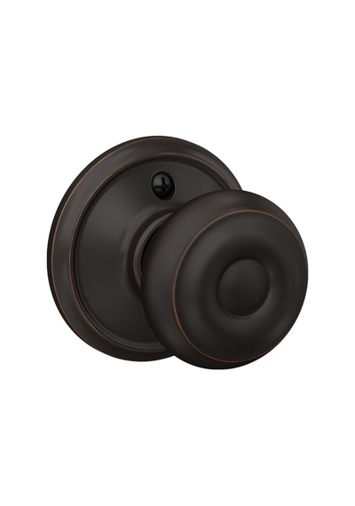 Schlage F10 Geo 716 Gürcü Kapı Topuzu, Koridor Ve Dolap Geçiş Kilidi, Eskitilmiş Bronz