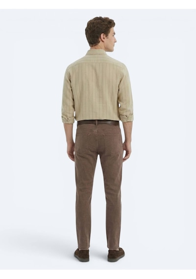 Kip Kahverengi Regular Fit Denim %100 Pamuk Pantolon
