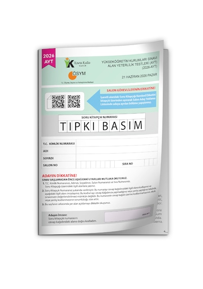 2026 Yks-ayt Ösym Tıpkı Basım Çıkmış Soru Kitapçığı Video/pdf Çözümlü Türkiye Geneli Değerlendirme