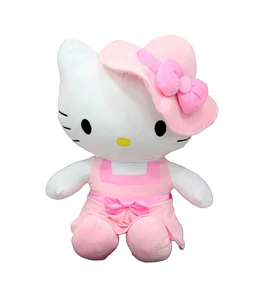 Peluş Hello Kitty Elbiseli Şapkalı 36 Cm Mor