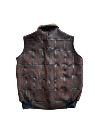 Ln Leather İçi Kürk-dışı Süet Hakiki Deri Yelek Çikolata Kahve Kahverengi