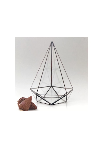 Dekoratif Cam Fanus - Geometrik Cam Fanus - Teraryum Cam Fanus (479504801)