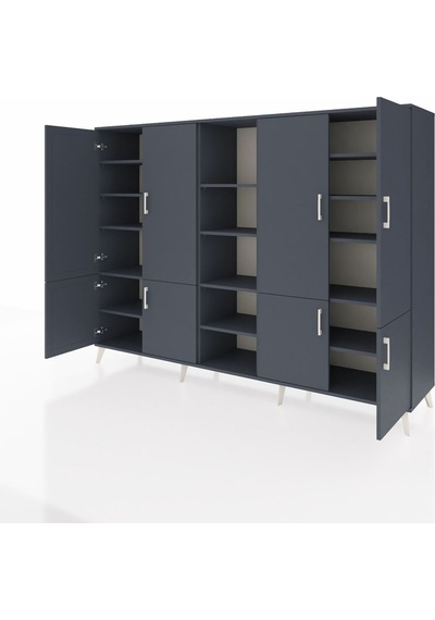 Hyperion Dolap 14 Raflı 8 Kapaklı 220x44x163 Antrasit-antrasit Antrasit-antrasit Hyperion Dolap 14 Raflı 8 Kapaklı 220x44x163 Antrasit-antrasit Antrasit-antrasit
