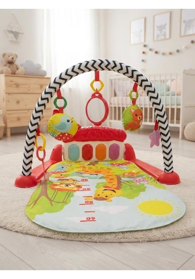 Tıfıl Toys 4'ü 1 Arada Müzikli Bebek Oyun Halısı ve Piyano Seti Eğitici Melodi Çalan Işıklı Oyun Halısı