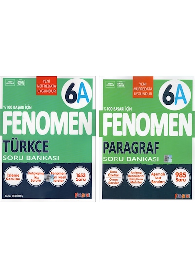 Fenomen 6.sınıf 6a Türkçe+6a Paragraf Soru Bankaları 2 Kitap