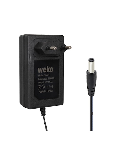 Weko Wk-38601 18 Volt - 2 Amper 5.5 2.5 Mm Uçlu Yerli Üretim Priz Tipi Adaptör