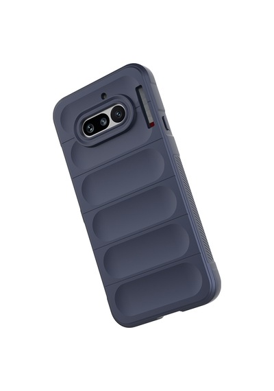 Nothing Phone 4a Kılıf Esnek Tpu Oyuklu Arka Yüzey Tasarımlı Etnik Silikon Kapak Lacivert