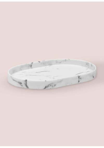 The Mia Marble Banyo Tepsisi Beyaz 30x20x3 Cm Çok renkli