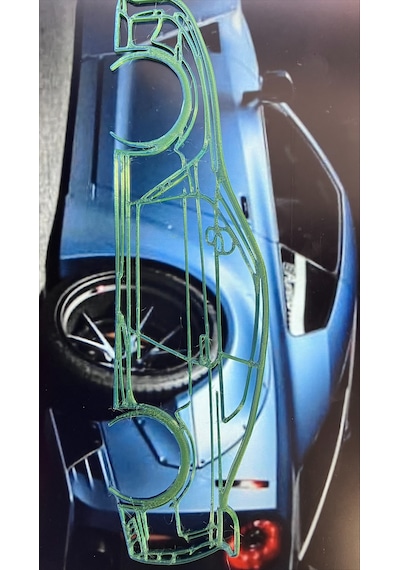 Nissan Gtr Silüetli Dekor - 3d Baskı Duvar Süsü 19cm