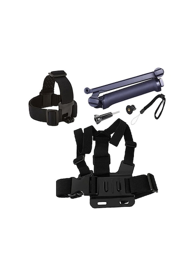 Eken Sjcam Gopro 3 Way Monopod Kafa Bandı Göğüs Kemeri 5li Set Çok Renkli