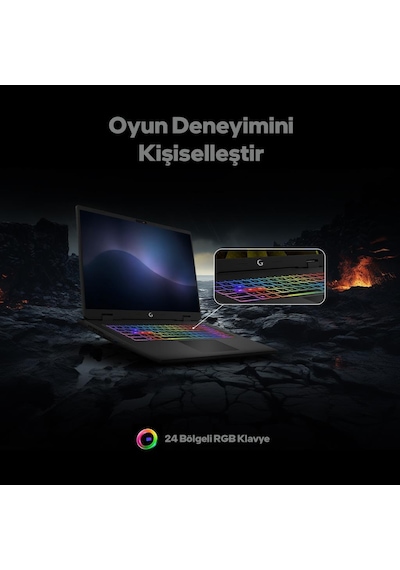 Game Garaj Slayer5 7-5060 C2 U7-255HX 32 GB 2 TB RTX5060 16" Free Dos Dizüstü Bilgisayar