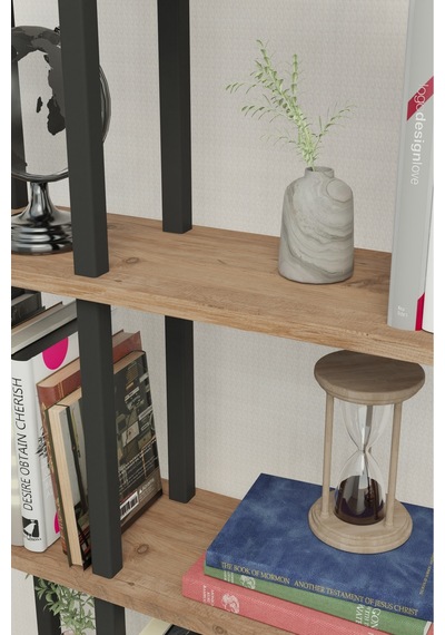 Mirada 5 Katlı Modern Kitaplık Dekoratif Çok Amaçlı Kitaplık Ve Organizer Çok Raflı Düzenleyici - Meşe Meşe Mirada 5 Katlı Modern Kitaplık Dekoratif Çok Amaçlı Kitaplık Ve Organizer Çok Raflı Düzenleyici - Meşe Meşe