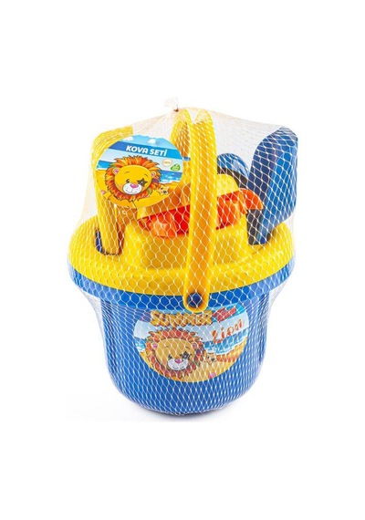 Erdem Toys Aslan Figürlü Kova Kürek Seti - Mavi