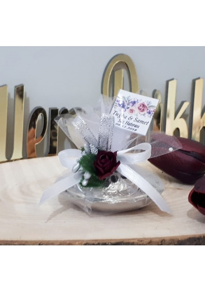 Metal Küçük Lokumluk Söz Nişan Hediyeliği(30 Adet)