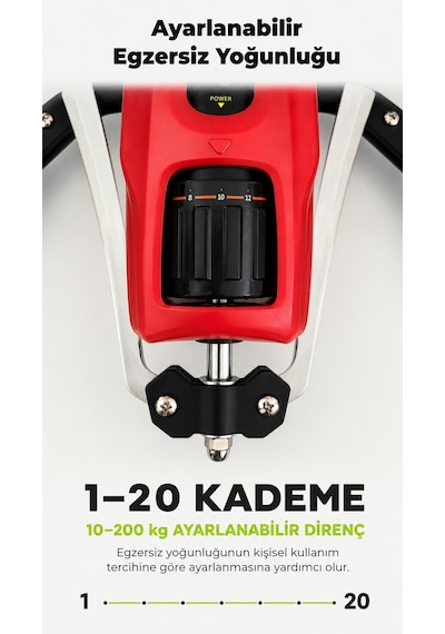 Hidrolik Power Twister 10-200 Kg Ayarlanabilir Dirençli Göğüs Ve Kol Egzersiz Aleti
