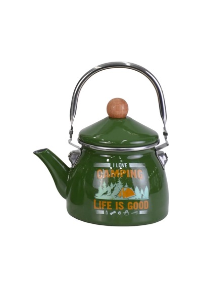 Pr Home Camping Emaye Demlik Kettle Küçük 1.1 Lt Açık Krem