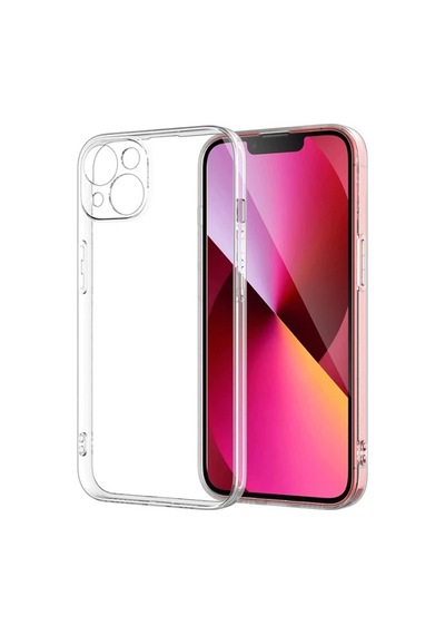 Ally iPhone Uyumlu 14 6.1inç Crystal Clear Kamera Korumalı Sert Pc Kılıf- 5775 Şeffaf