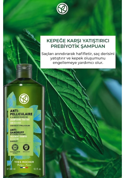Yves Rocher Kepeğe Karşı Pelliculaire Yatıştırıcı Prebiyotik Tuzsuz & Vegan Şampuan 300 ML