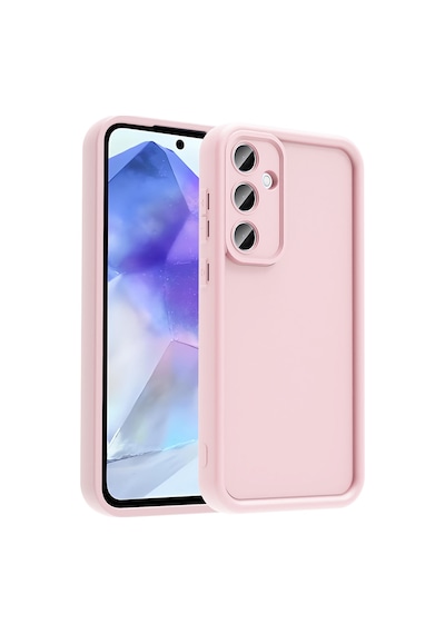 Galaxy Uyumlu A56 Kılıf Kamera Korumalı Kalın Silikon Üstün Koruma Pazarplus Pembe