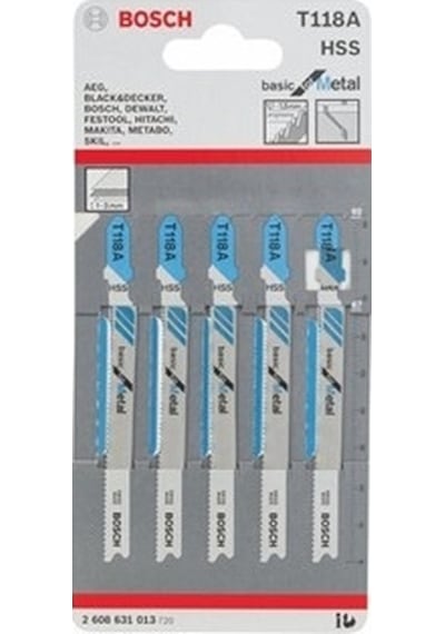Bosch T 118 A Basic For Metal Dekupaj Testeresi Bıçağı 5'Li - 2608631013