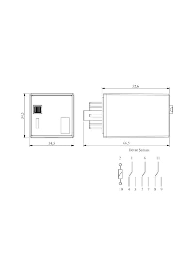 Emas 11 Pinli Endüstriyel Role 12v Ac
