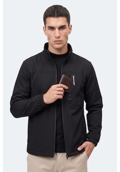 Slazenger Cedo Erkek İçi Polarlı Rüzgar Ve Su İtici Siyah Mont & Kaban