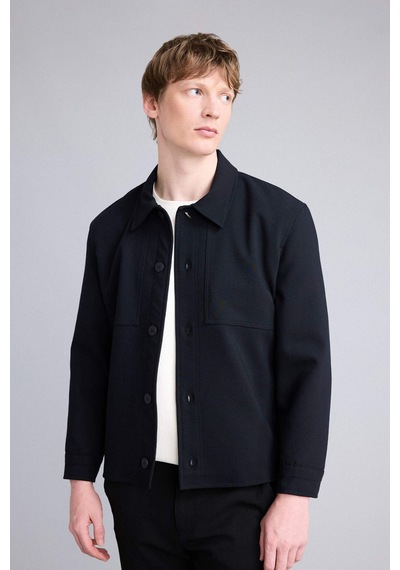 Defacto Regular Fıt Polo Yaka Astarlı Blazer Ceket G6393ax26spnv86 Lacivert-nv86