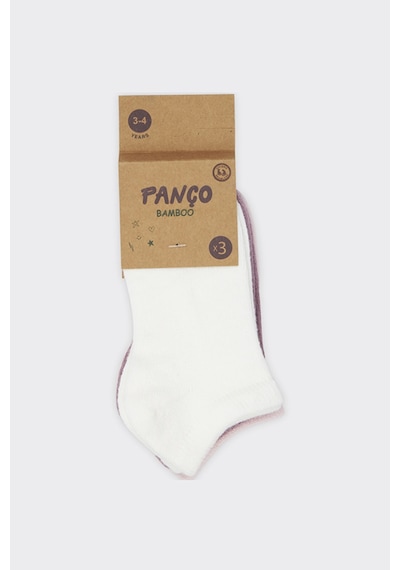 Panço Kız Çocuk Basic Patik Çorap Set Renkli 2412GK11013