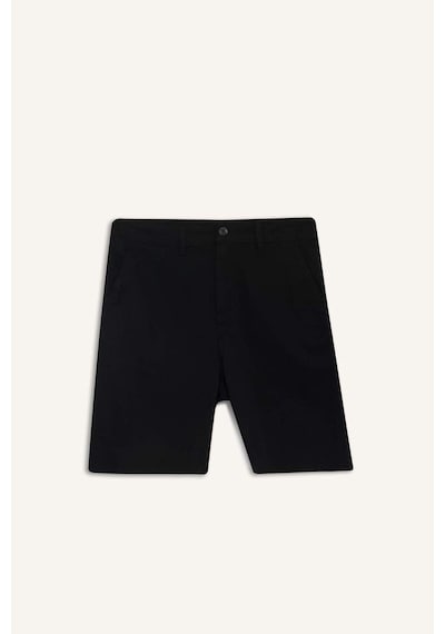 Defacto %100 Pamuk Regular Fit Bermuda Şort E1231ax25smbk81 Siyah