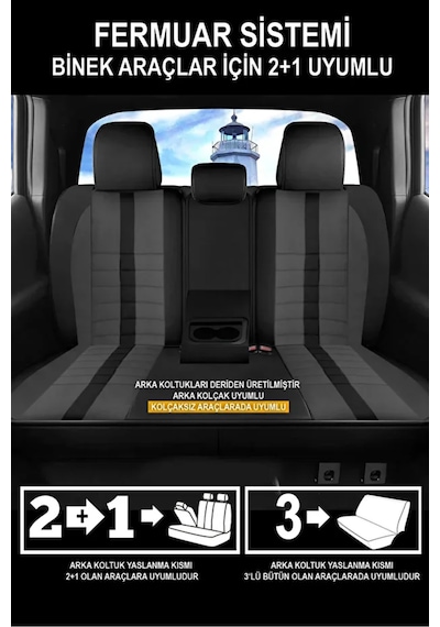 Renault Megane 2000 2020 .sinop. Serisi Velur Kumaş Füme Oto Kılıfı Tam Set Tam