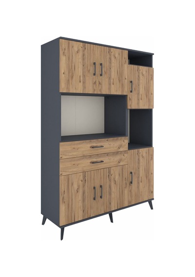 Hyperion Dolap 9 Raflı 2 Çekmeceli 6 Kapaklı 132x44x195 Antrasit-çam/çam Atlas Çam/atlas Çam Hyperion Dolap 9 Raflı 2 Çekmeceli 6 Kapaklı 132x44x195 Antrasit-çam/çam Atlas Çam/atlas Çam