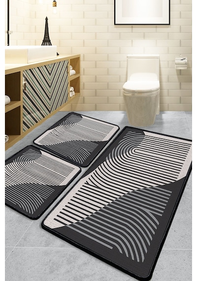 Melyna Gri 60x100 Banyo Paspası Djt Renkli