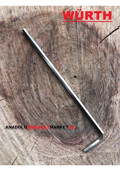 Würth 4Mm Uzun Alyan Anahtar Cr Çelik Allen Paslanmaz Germany
