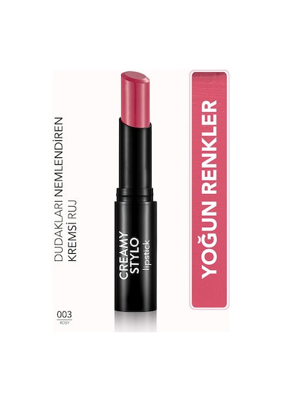 Flormar Yarı Parlak Stick Ruj- Creamy Stylo Lipstick -003 Rosy -8682536013635