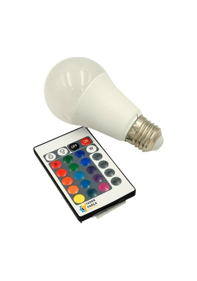 Winnboss Uzaktan Kumandalı 6500k 9w Rgb Led Ampul Beyaz Işık, Standart, Yk-270013, Çok Renkli, Kadın Diğer