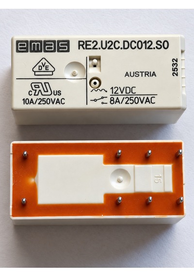 Emas Re2.u2c.dc012 ,12vdc 2a2k/8a İnce-8pin Röle