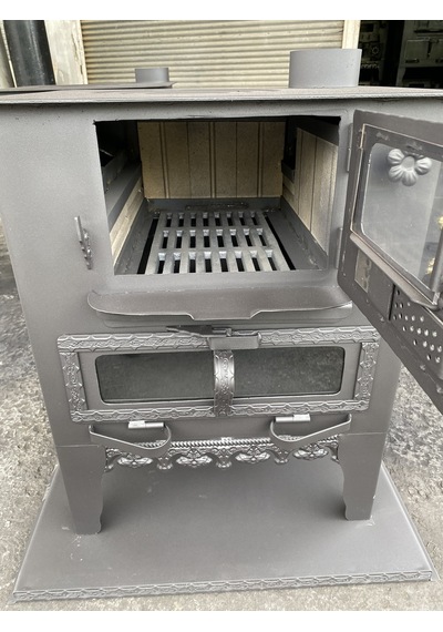 Tuğlalı Kömür Sobası Sömineli Kuzine 45' Camlı Fırınlı Soba