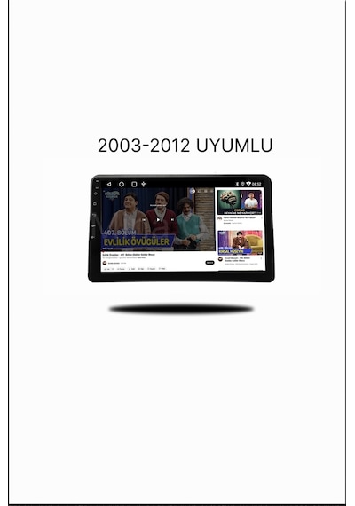 Snp Serisi Fiat Panda 2003-2012 Uyumlu 9 İnç Multimedya Sistemi 4-32 Gb, Geri Görüş Kameralı 9"