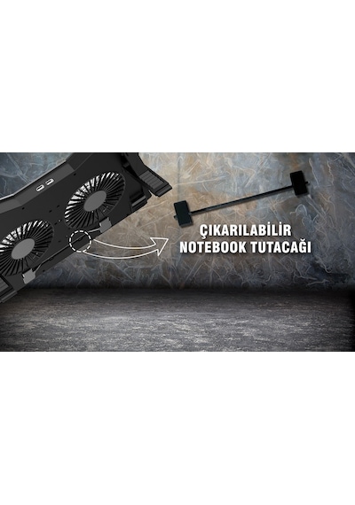 Inca INC-607 GMS Arrax II Çift Fanlı 10" - 17" Gaming Notebook Soğutucu