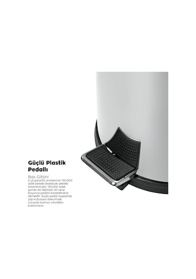 Maxiflow Maxıflow 5 Lt Krom Micro Pedallı Çöp Kovası