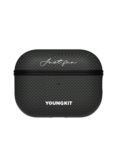 Apple Uyumlu AirPods Pro Kılıf Magsafe Aramid Fiber Youngkit 1500d Kevlar Extreme Wing Serisi Siyah