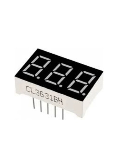 3 Haneli 0.36 Kırmızı 7 Segment Display Common Anode