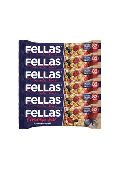 Fellas Kırmızı Meyveli Granola Bar 23gr X6
