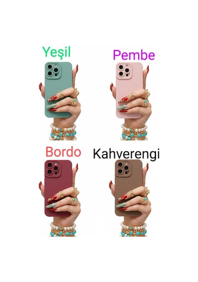Apple iPhone Uyumlu  13 Pro Silikon Kamera Korumalı Telefon Kılıf Modelleri
