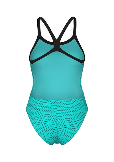 Arena Allover Swimsuit Challenge Back Kadın Mavi Yüzücü Mayo 011886850