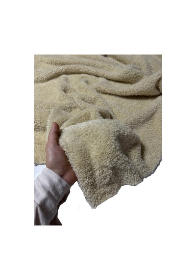 Welsoft Peluş Kumaş Çift Taraflı Yumuşak 180 Cm En -6004 Bej
