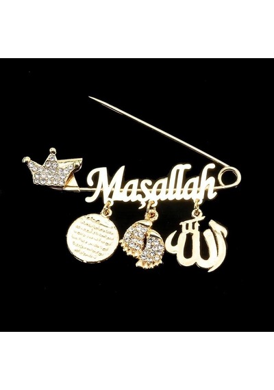 Sahiaksesuar Maşallah Yazılı Bebek Yaka Iğnesi 37