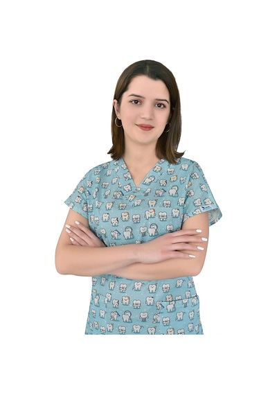 Unisex Master Likra Mavi Diş Desenli Doktor Hemşire Diş Hekimi Tek Üst Scrubs Forma Açık Mavi Açık Mavi Unisex Master Likra Mavi Diş Desenli Doktor Hemşire Diş Hekimi Tek Üst Scrubs Forma Açık Mavi Açık Mavi