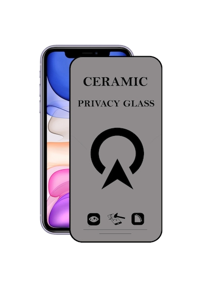 Apple Uyumlu   iPhone 11 ile Tam Kaplayan Parlak Seramik Nano Esnek Hayalet Ekran Koruyucu