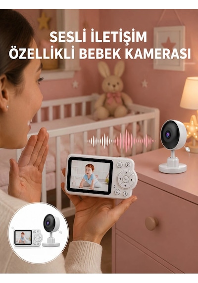 Mey Najmaddin 2.8 İnç Ekranlı Bebek Kamerası Gece Görüşlü Ve Sesli İletişim Yeni Nesil Najmaddin